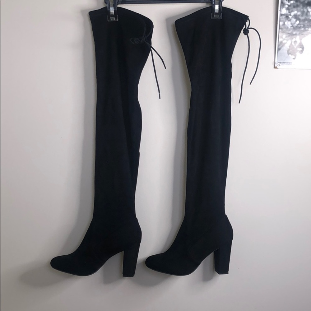 Delicious Women’s Faux Suede Hunky High Heel Boot